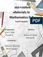 Intervention Materials in Mathematics G