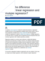 What Is The Difference Between Linear Regression and Multiple Regression