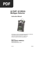 Personal Gas Detector MSA ALTAIR 4x Manual