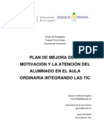 Plan de Mejora de La Atencion Del Alumnado en El Aula Ordinaria Integrando Las Tic