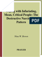 Nina W Brown - Coping With Infuriating Mean Critical People - TheDestructive Narcissistic Pattern PDF