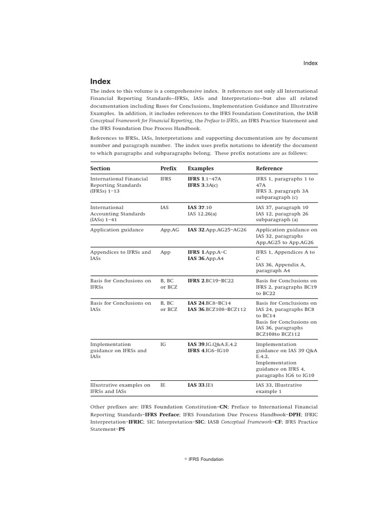 INDEX | PDF | International Financial Reporting Standards | Financial ...