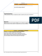 Understanding by Design lesson plan template