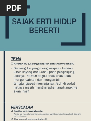Sajak Erti Hidup Bererti Pdf