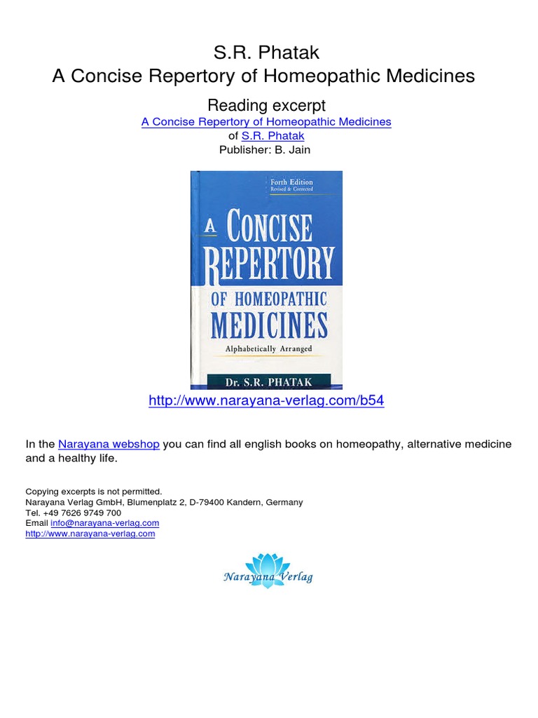 A Concise Repertory of Homeopathic Medicines S R Phatak.00054 - 1fever ...