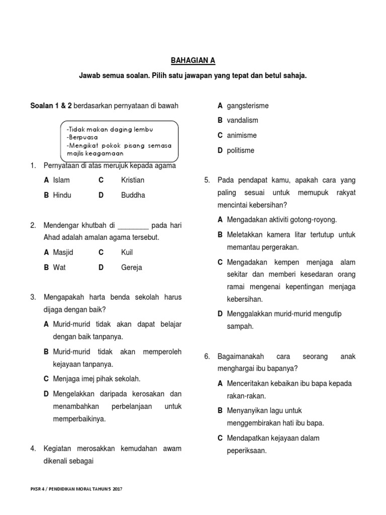 Moral Tahun 5 Pdf