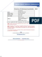 Ias UPSC - Registration Slip