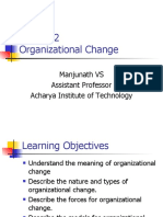 Organizational Change: Manjunath VS Assistant Professor Acharya Institute of Technology