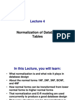 Database normalization