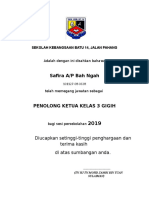 Sijil Ketua & Penolong Kelas