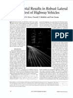 Experimental Results of Robust Lateral Control of Highway Vehicles