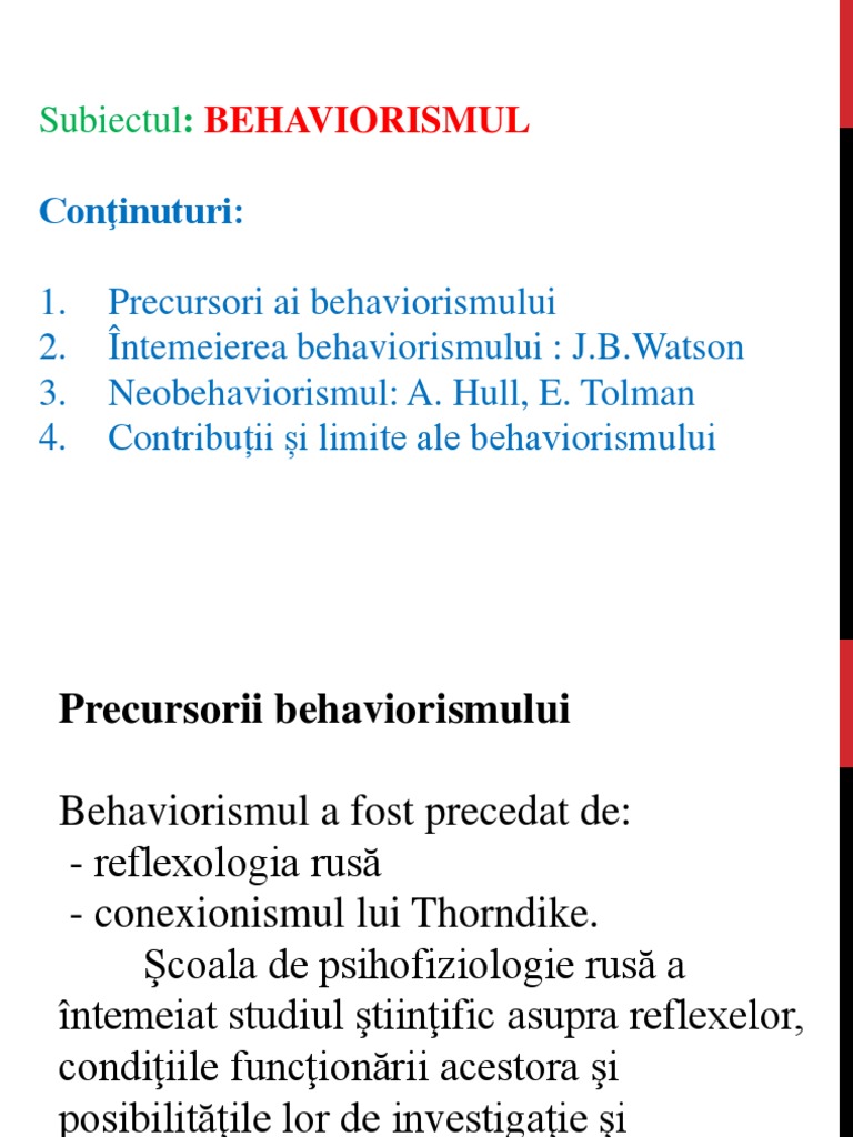 Behaviorismul | PDF