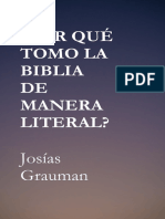 Por Qué Tomo La Biblia de Manera Literal Dr. Grauman