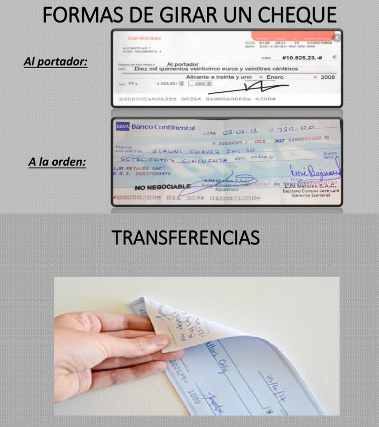 Formas de Girar Un Cheque | PDF