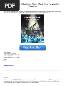 Undertale Piano Collection E Book Download