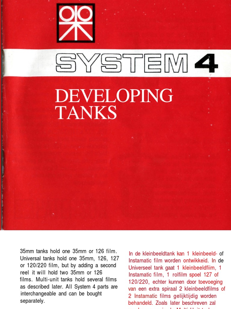 Paterson System 4 Developing Tank Guide | PDF | Washing Machine | Water