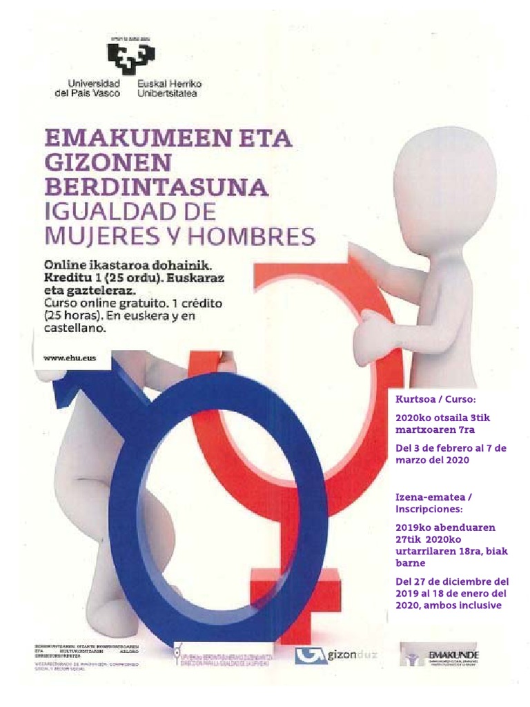 Curso Online sobre Igualdad de Género | PDF | Igualdad de género ...