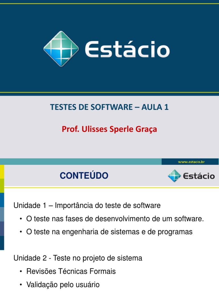 Importância e Estratégias de Teste de Software | PDF | Testes de ...