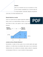 Concepto de Resalto Hidráulico