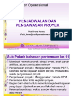 Manajemen Operasional PENJADWALAN DAN PENGAWASAN PROYEK