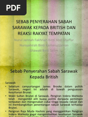 6 Sebab Penyerahan Sabah Sarawak Kepada British Dan Reaksi Rakyat Tempatan Pdf