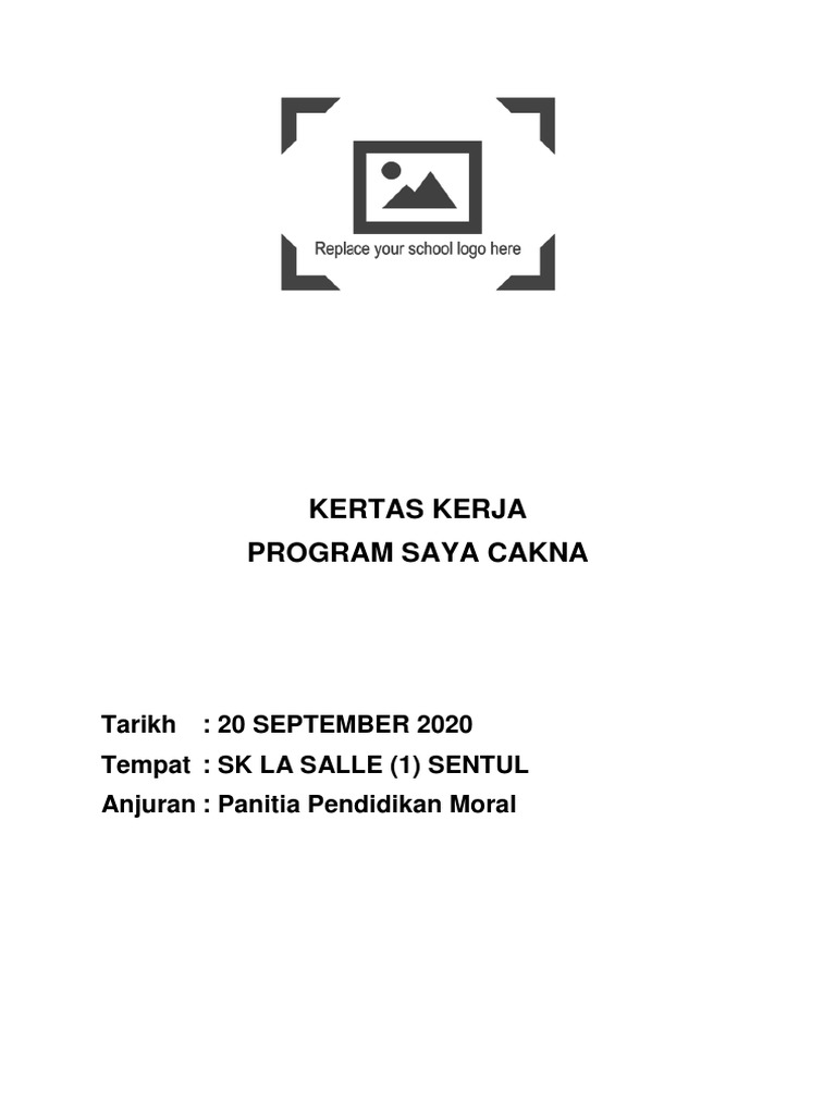 Kertas Kerja Program Saya Cakna Pdf