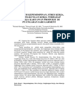 Pengaruh Kepemimpinan, Stres Kerja, Dan Lingkungan Kerja Terhadap Kinerja Karyawan Produksi Di PT - Ungaran Sari Garment PDF