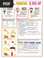 Much, Many, A Lot Exercises Worksheet | PDF