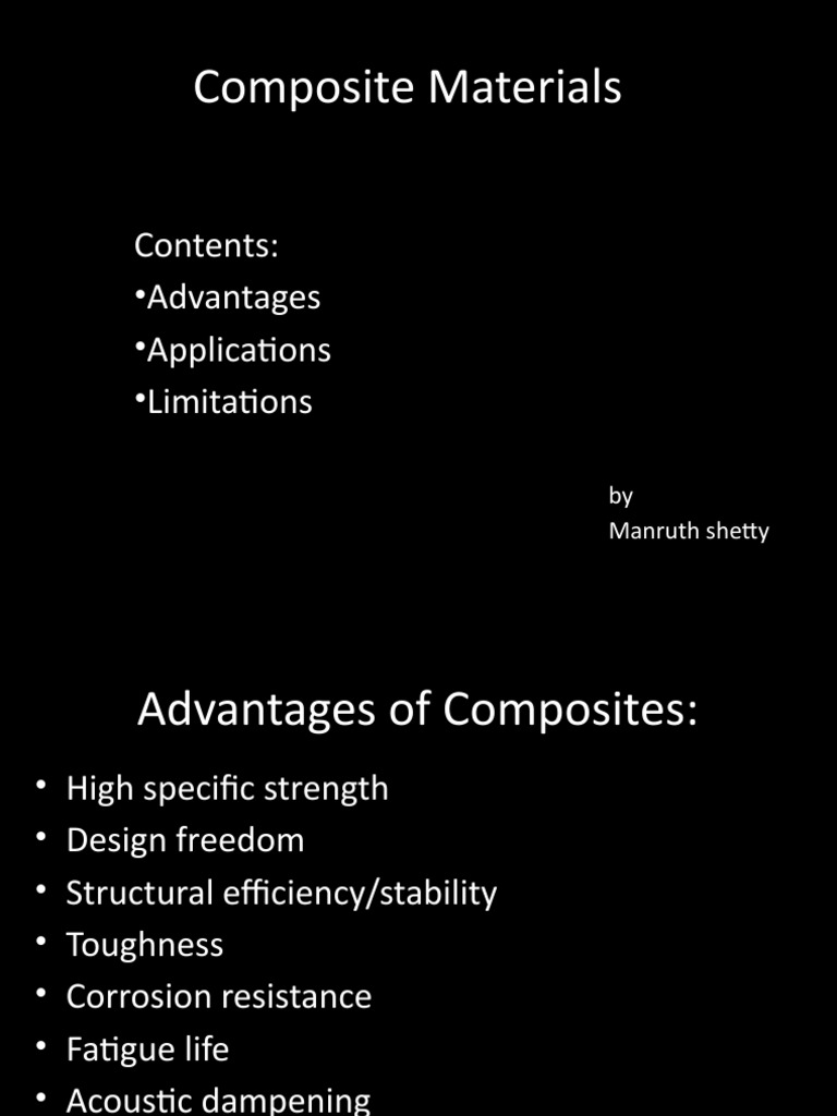 Advantages and Limitations of Composites | PDF | Composite Material ...
