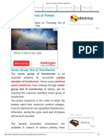 Vector Group Test of Power Transformer PDF