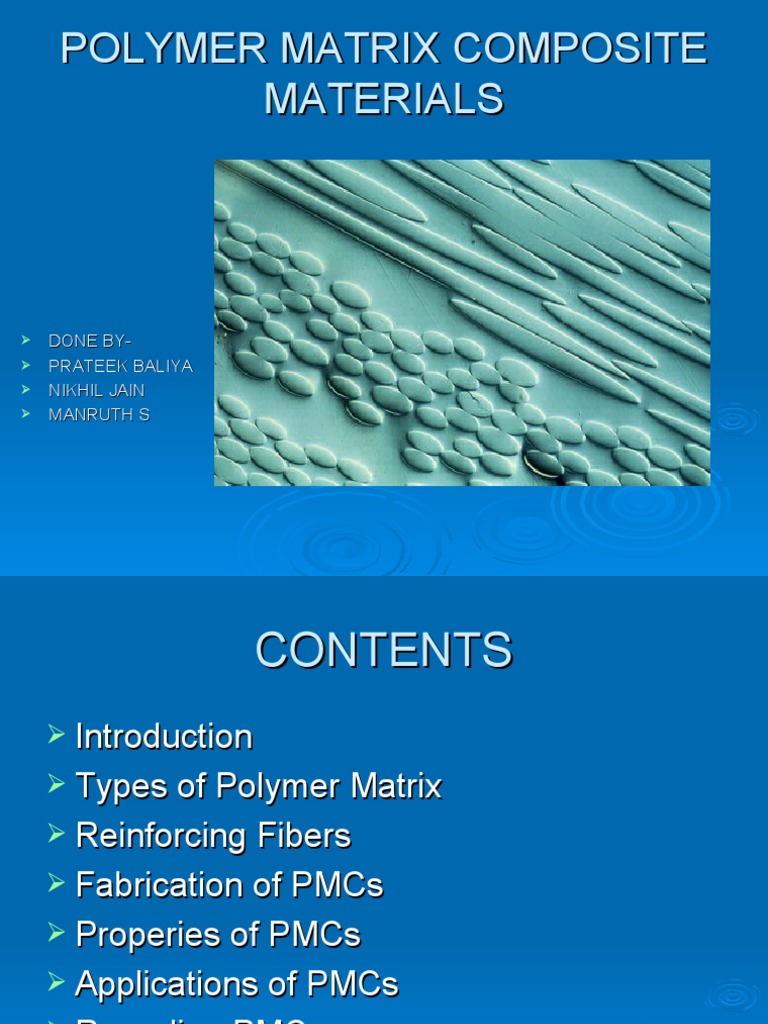 Polymer Matrix Composite Materials PDF Polymer Chemistry