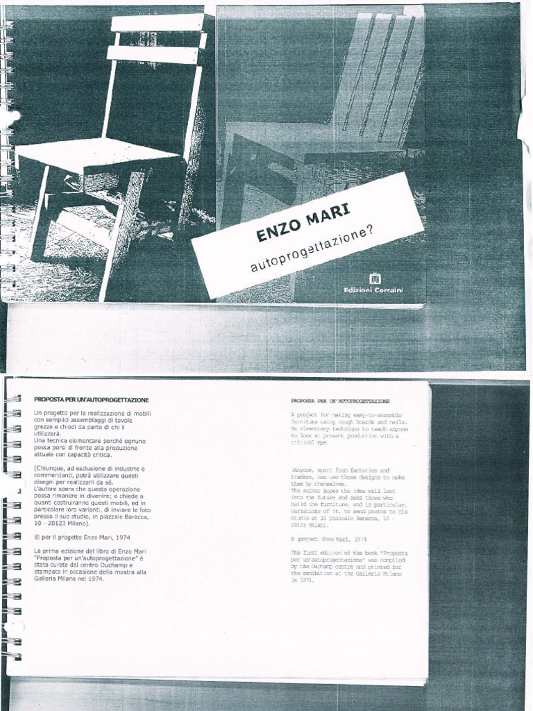 Enzo Mari - Autoprogettazione 2 | PDF