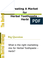 Creating A Market for Herbal Toothpaste - Herbi's Marketing Mix