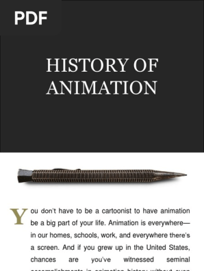 HISTORY OF ANIMATION