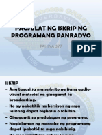 Pagsulat NG Iskrip NG Programang Panradyo