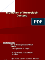 Estimation of Haemoglobin Content