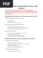 Microsoft Certified Azure Developer Associate Skills Measured