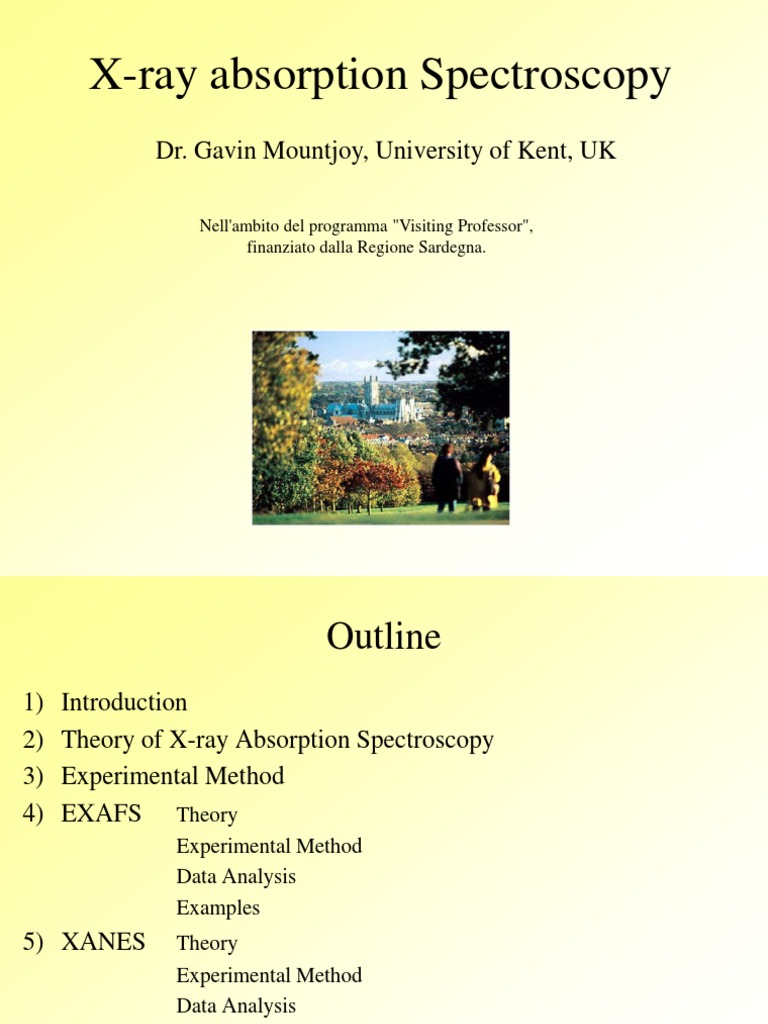 X-ray Absorption Spectroscopy Overview | PDF | Energy Dispersive X Ray ...
