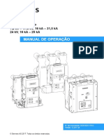 SION MANUAL DE OPERAÇÃO. Disjuntor A Vácuo 7,2 KV 17,5 KV, 16 Ka 31,5 Ka 24 KV, 16 Ka 25 Ka. N.º de Encomenda - Versão - PDF