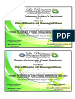 Certificate of Diff. Competitions (Recognition)