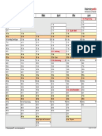 Kalender 2020 Querformat 2 Seiten Linear