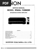 Denon PMA 1080R Service Manual