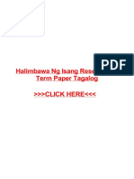Halimbawa NG Isang Research or Term Paper Tagalog PDF