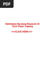 Halimbawa NG Isang Research or Term Paper Tagalog PDF