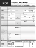 CSC Form 212 (Revised 2017) Personal Data Sheet