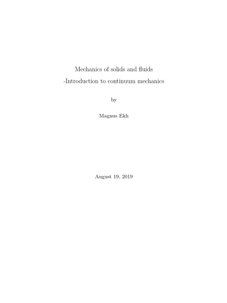 Continuum Mechanics Lecture Notes | PDF | Eigenvalues And Eigenvectors ...
