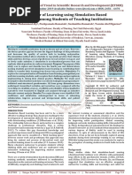 Transfer of Learning Using Simulation Based Education Among Students of Teaching Institutions