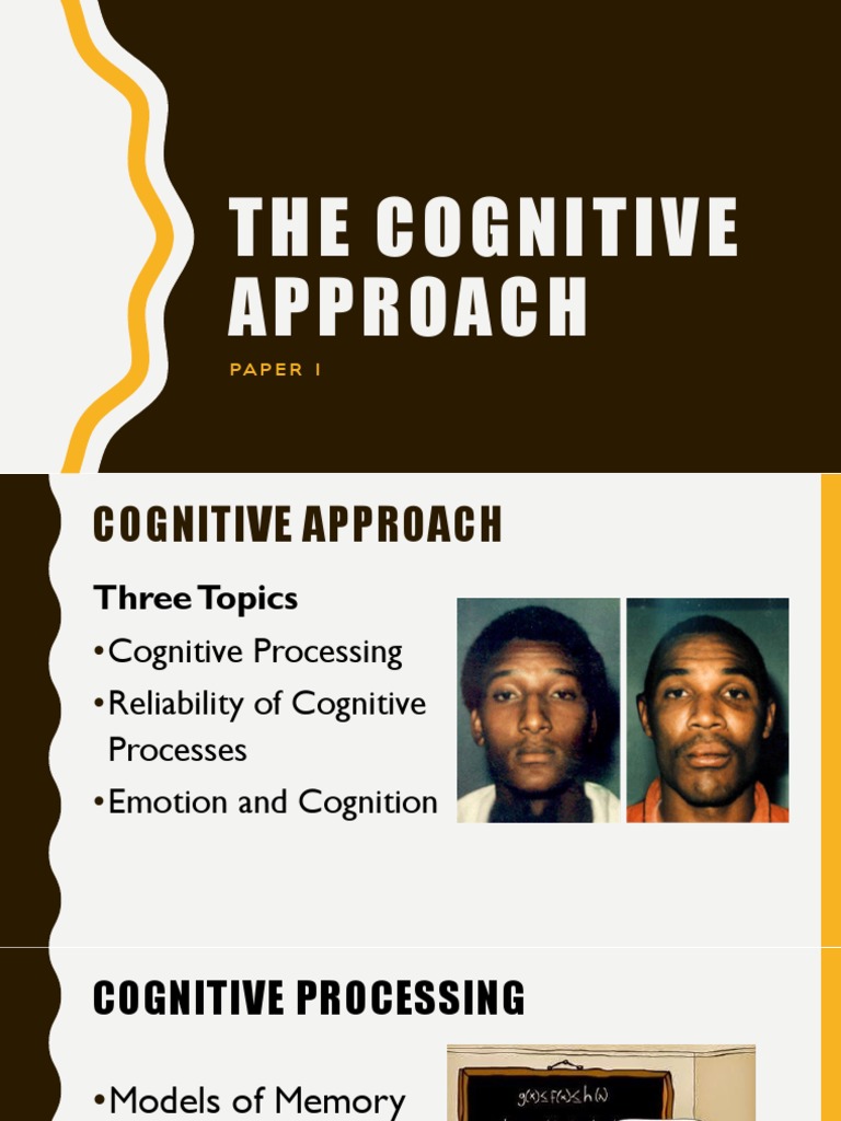 Cognitive Approach | PDF | Cognition | Memory