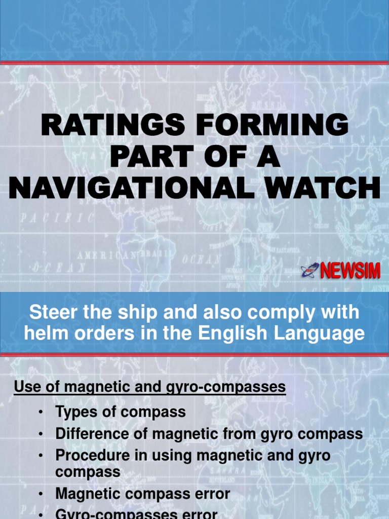 Ratings Forming Part of Navigational Watch PPT Shipping Water Transport