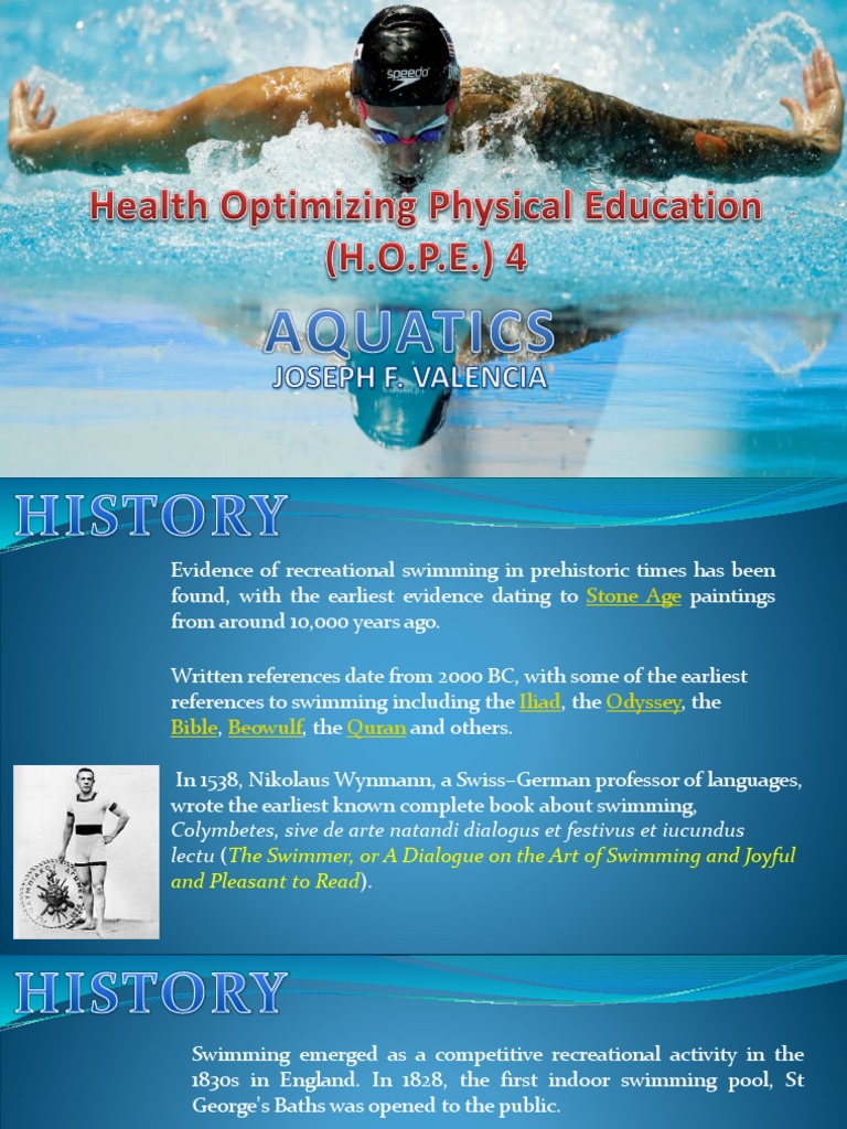 Introduction To Aquatic | PDF | Swimming (Sport) | Water Sports